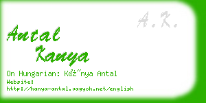 antal kanya business card